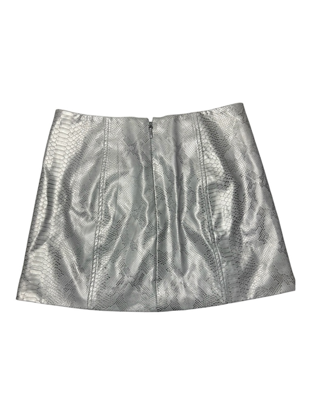 NAKED WARDROBE Faux-Snake Skin Lace-Up Mini Skirt - Picture 2 of 8